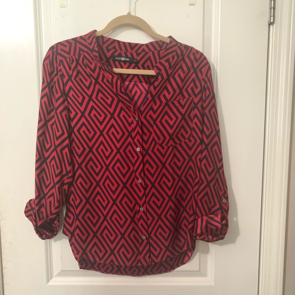 Alex and Tricia Blouse Silky Top Small NWOT